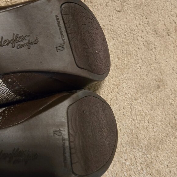 Dexflex Brown Saddle Tweed Heel Oxford Stiletto Ankle Boot - Picture 6 of 6